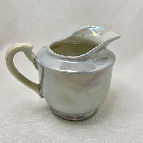 Vintage Asian Creamer Lusterware Hand Painted Floral Design - Picture 3 of 11